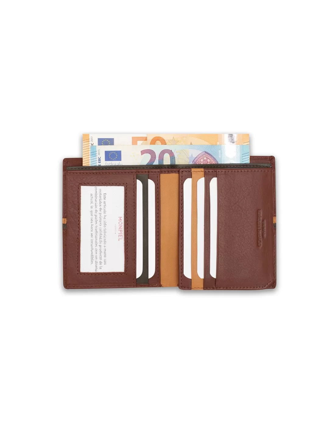 Hombre MONPIEL Carteras Hombre Piel*Billetero Simple Rayas a Color