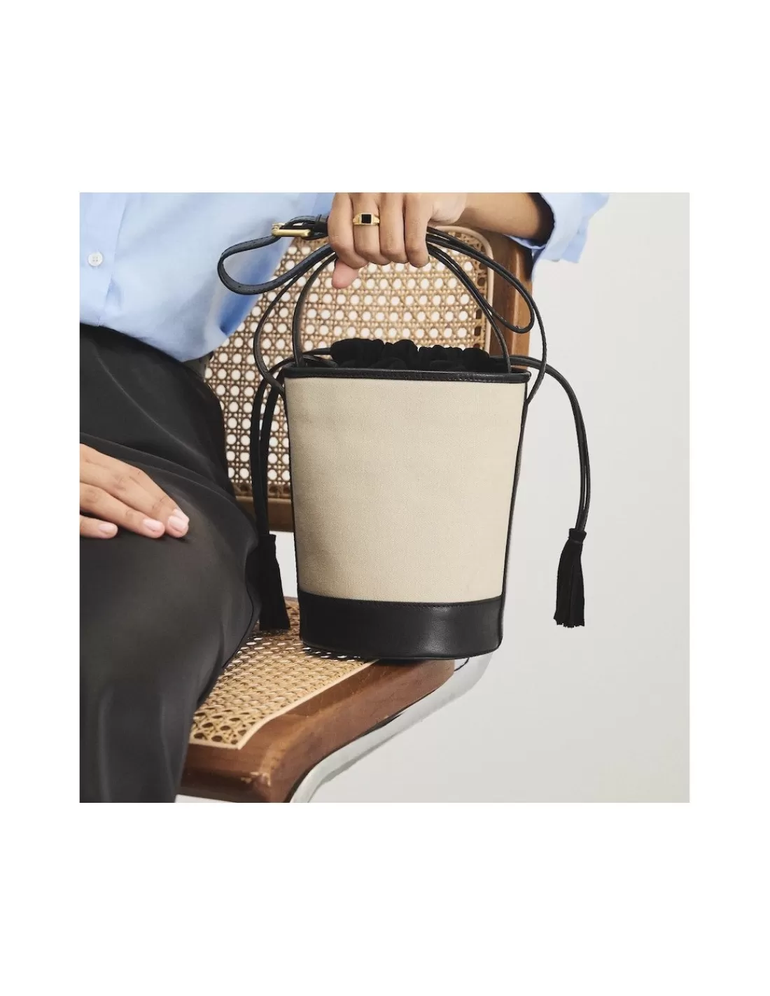 Mujer MONPIEL Bolsos De Piel Pequeños | Bolsos Piel Mujer*Bolso Cubo Canva Pequeno