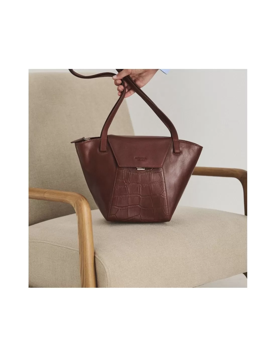 Mujer MONPIEL Bolsos Piel Mujer | Bolsos De Piel Medianos*Bolso de piel mujer Tote Bag Paris Coco