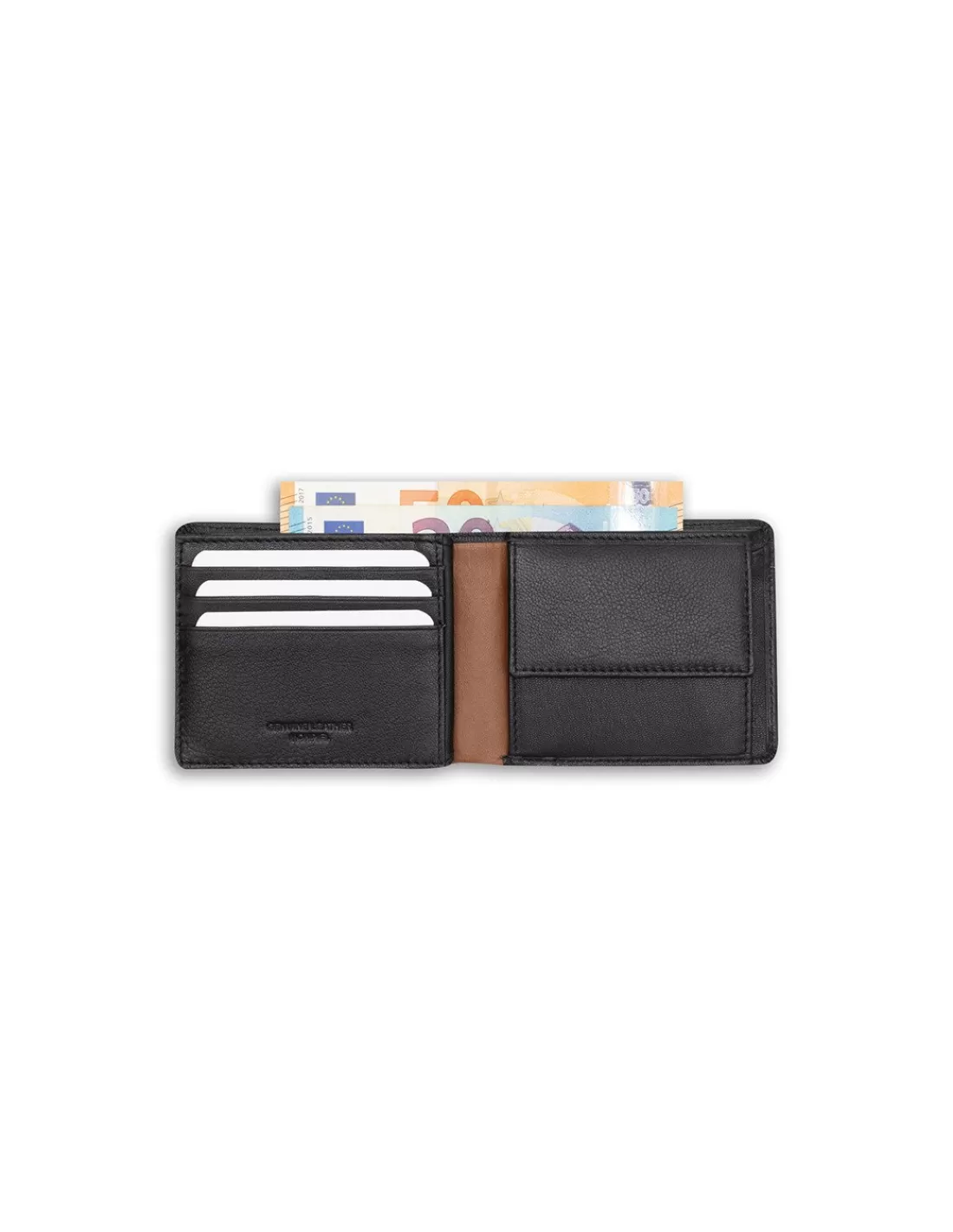 Hombre MONPIEL Carteras Hombre Piel*Cartera Americana Grande con Monedero Raya Lateral