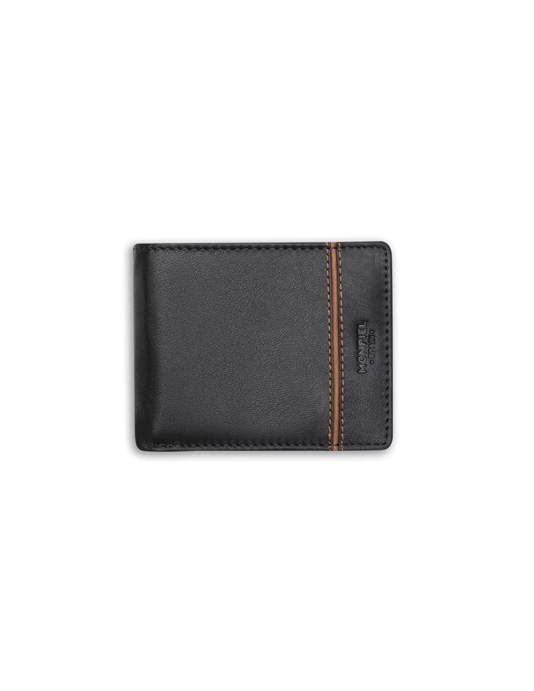 Hombre MONPIEL Carteras Hombre Piel*Cartera Americana Grande con Monedero Raya Lateral